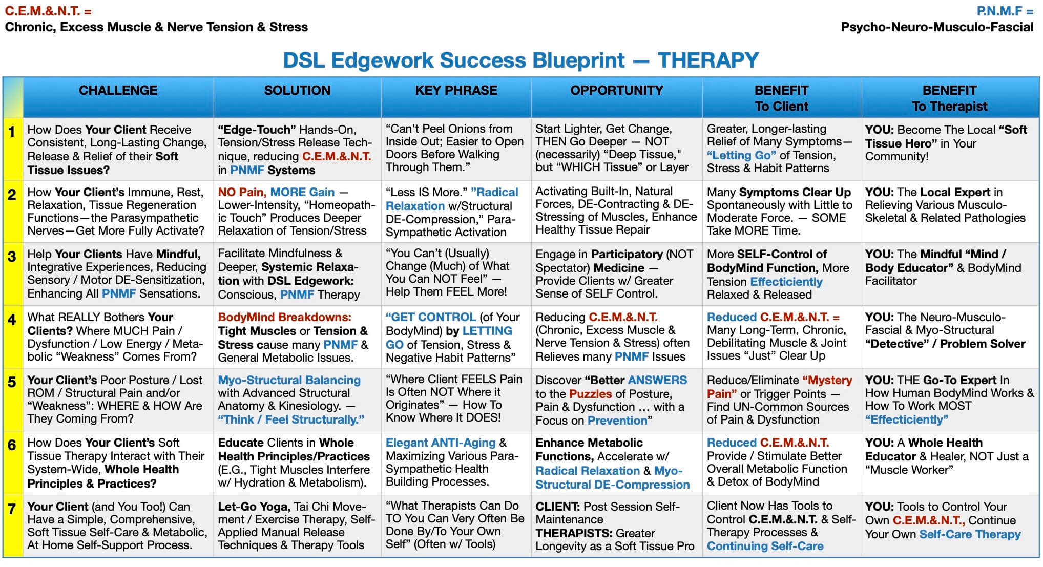 Success Blueprint for Therapy knowledge & skill
